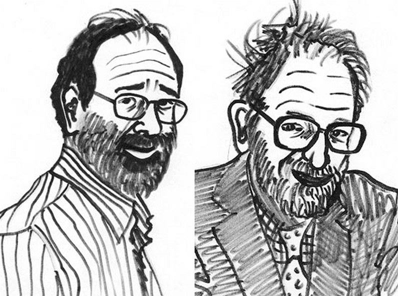 Ekonomové Alvin E. Roth (vlevo) a Lloyd S. Shapley (vpravo) získali Nobelovu