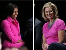Manelky obou kandidát Michelle Obamová a Ann Romnyová bhem druhé...