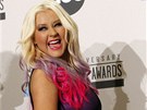 Christina Aguilera si pózování ped fotografy uívala.