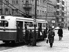 Trolejbusy ve tpánské ulici 60. léta