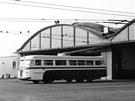 Vozovna trolejbus Bohdalec (dnes gará Vrovice) - rok 1955