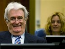 Bývalý vdce bosenských Srb Radovan Karadi u haagského tribunálu (16. íjna...