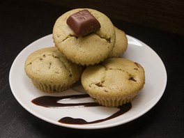 Muffiny s čokoládou a matcha