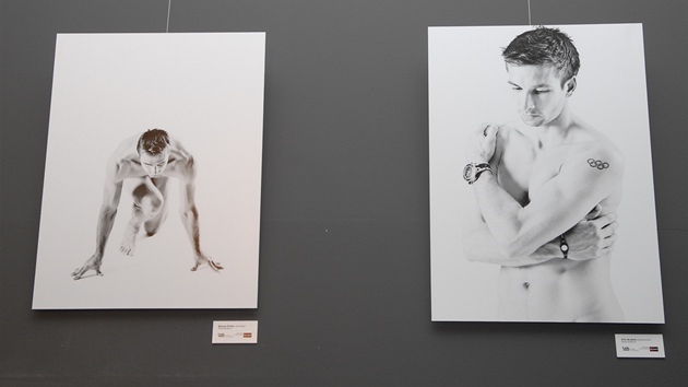 Výstava fotografií z kalendáře nadace Rakovina věc veřejná pro rok 2013 v pražském v hotelu Fusion