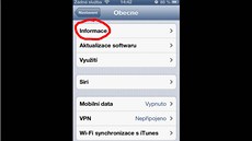 Jak vypnout sledování v iOS 6: Potom poloku Informace.