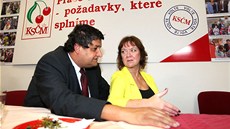 Volební táb KSM v Praze (13. íjna 2012)