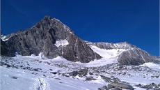 Pohled na Grossglockner z klasické "normální" trasy od Kalsu