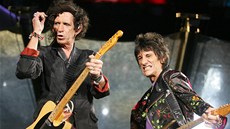 Ronnie Wood pi brnnském koncert Rolling Stones