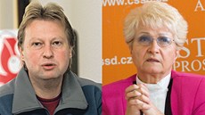 Ji�í Valenta z KS�M a Milada Emmerová z �SSD.