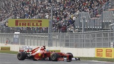 Fernando Alonso ze stáje Ferrari bhem Velké ceny Koreje.