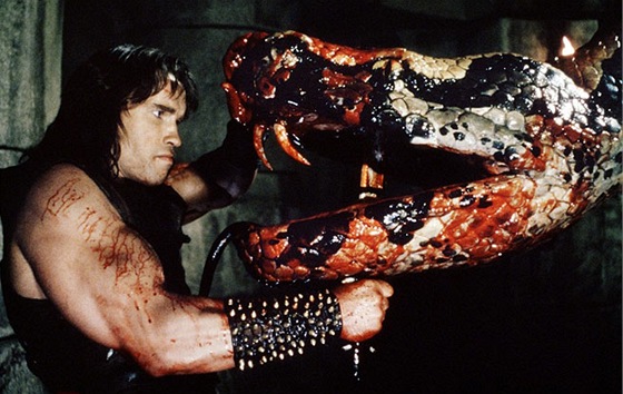 Arnold Schwarzenegger jako Barbar Conan (1982)