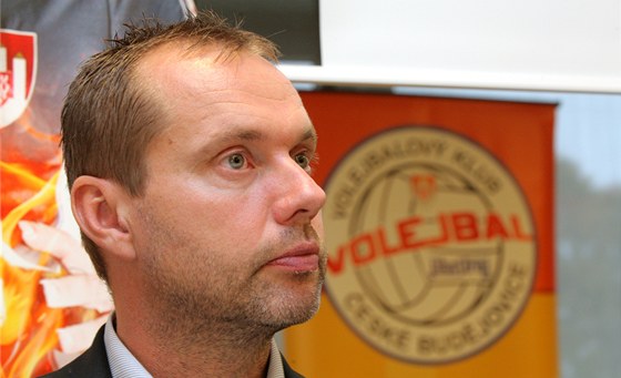 Jan Svoboda, trenér eskobudjovických volejbalist.