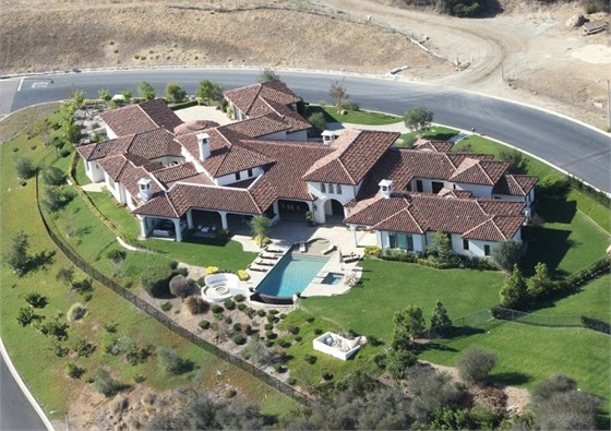 Letecký pohled na sídlo Britney Spears