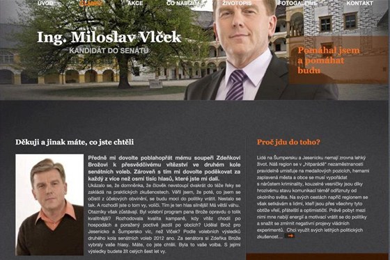 Neúspěšný kandidát Miloslav Vlček voličům vzkázal, že mají, co chtěli (21.
