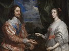 Anthonis van Dyck - Anglický král Karel I. a jeho manelka Henrietta Marie