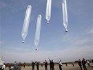 Balony vyputné asi 60 km severn od Soulu nesou 30 tisíc leták, které brojí