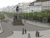Takhle by mělo vypadat Václavské náměstí po návratu tramvajové tratě.