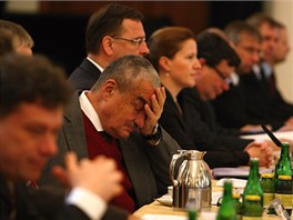 eský ministr zahraniních vcí Karel Schwarzenberg na spoleném jednání eské...