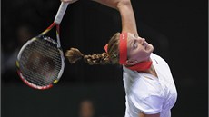 JEDEN A DOST. Petra Kvitová odstoupila z Turnaje mistry po prvním zápase.