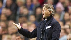 Trenér Mancini pi zápase svého Manchesteru City na Ajaxu