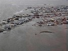 Pohled na zatopené pobeí New Jersey (30. íjna 2012). 