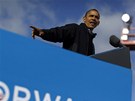 Kupedu! Americký prezident Barack Obama agituje ve mste Concord ve stát New...