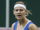 JO! Lucie afáová slaví vítzný úder v finále Fed Cupu proti srbské protivnici