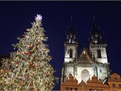Vánoční strom na Staroměstském náměstí (ilustrační foto)