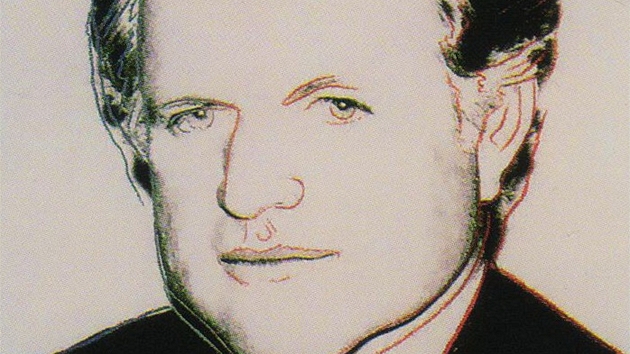 Portrt Edwarda Kennedyho od Andyho Warhola vznikl v rmci prezidentsk kampan v osmdestch letech.