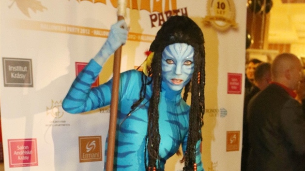 Andrea Verešová coby postava z filmu Avatar