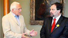 Prezident Václav Klaus p�ijal na Pra�ském hrad� odstupujícího vicepremiéra pro
