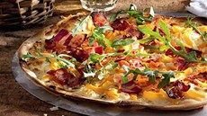 Tarte flambée s dýní a slaninou