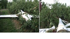 Kluzák, který havaroval u Choustníkova Hradi�t�. (1. 7. 2012) 