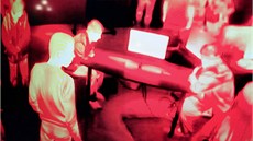 Vystavovaná termokamera firmy Axis ukázala, �e z mozk� sout�ících se doslova...