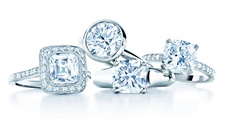 Jednotlivé tvary diamant i styly prsten mají své pesné názvy. Zleva: Tiffany...
