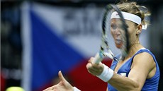 TVRD DO NÍ. eská tenistka Lucie afáová bojuje ve fedcupovém finále proti