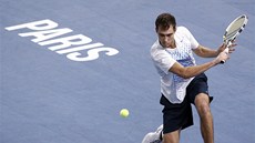 Polský tenista Jerzy Janowicz ve finále turnaje v Paíi.