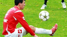 Pardubický Jan Řezníček při utkání proti HFK Olomouc.