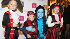 Andrea Vereová s dcerou Vanessou, synem Danielem a jejich pirátským kamarádem