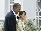 Barack Obama s Hillary Clintonovou navtívili v Barm i nkdejí disidentku Su