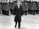 V�clav Havel p�i prvn� prezidentsk� inauguraci na Pra�sk�m hrad� (29. prosince...