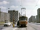 Oblíbeným místem pro fotografování moderních tramvají T3 byla na sklonku