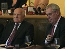 Prezident Václav Klaus si nael 17. listopadu chvilku na posezení s blízkými -