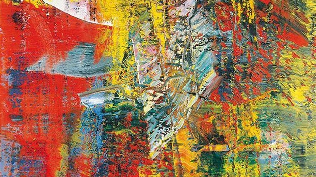 Gerhard Richter. Abstraktn obraz, Courbet, 1986, akryl na pltn