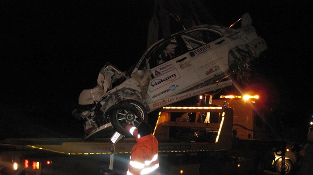 Tragick nehoda zvodnho vozu na RallyShow Uhersk Brod 2012.