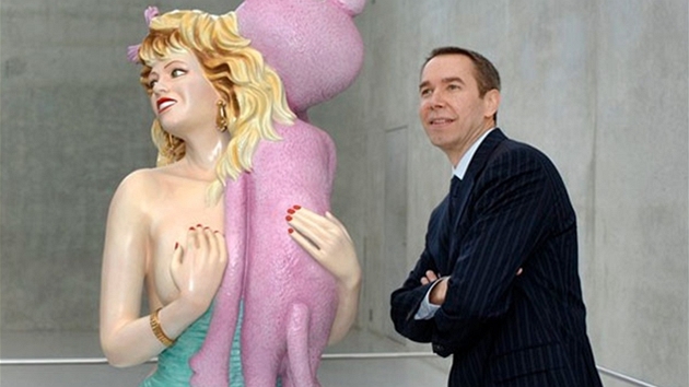 Vtvarnk Jeff Koons a jeho socha Rov panter.