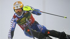 védský sjezda Andre Myhrer na trati slalomu Svtového poháru v Levi