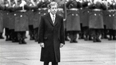 Václav Havel pi první prezidentské inauguraci na Praském hrad (29. prosince...