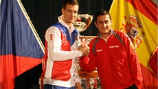 SOUPEI. V pátek nastoupí na kurt Tomá Berdych proti Nicolasi Almagrovi.