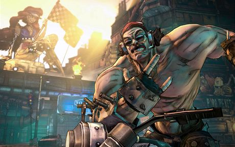 Ilustraní obrázek z titulu Borderlands 2, který vytvoilo studio Gearbox.